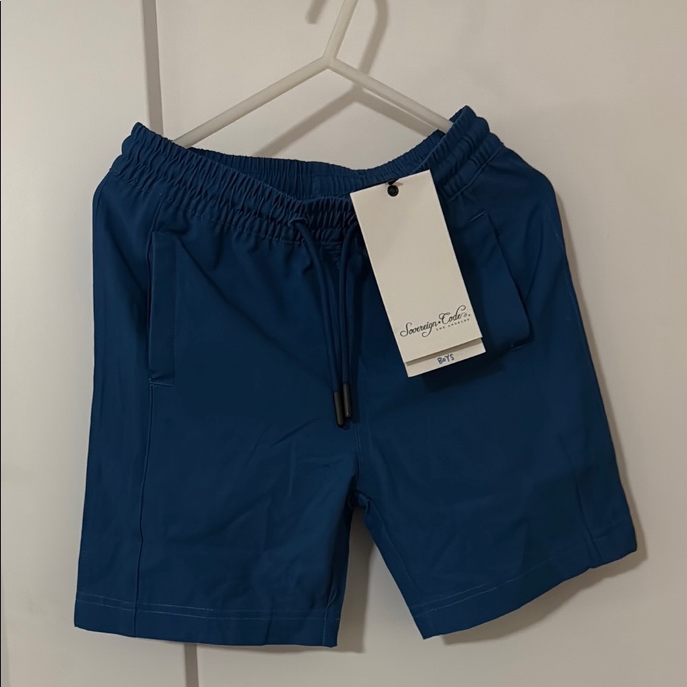 Sovereign Code Boys Elastic Waist Blue Shorts size 4. NWT